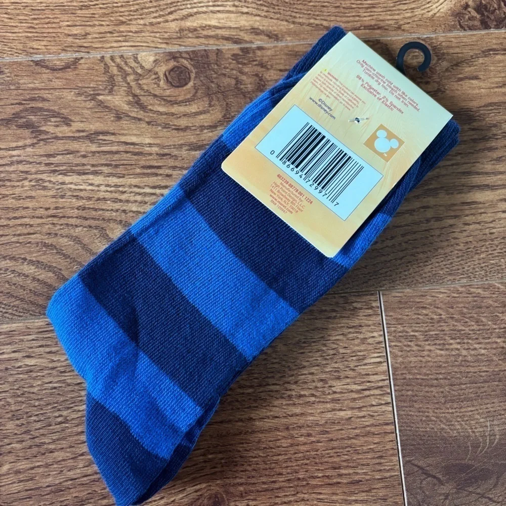 Stitch Blue Striped crew Socks
